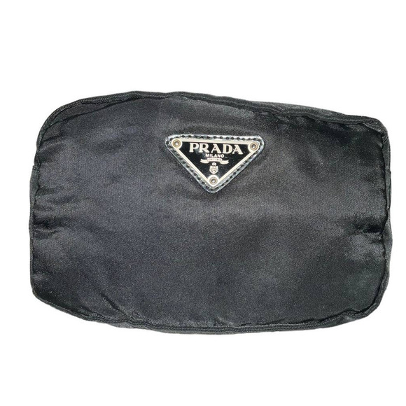 PRADA Vintage Vela Black Nylon Cosmetics Pouch Bag - Picture 1 of 9